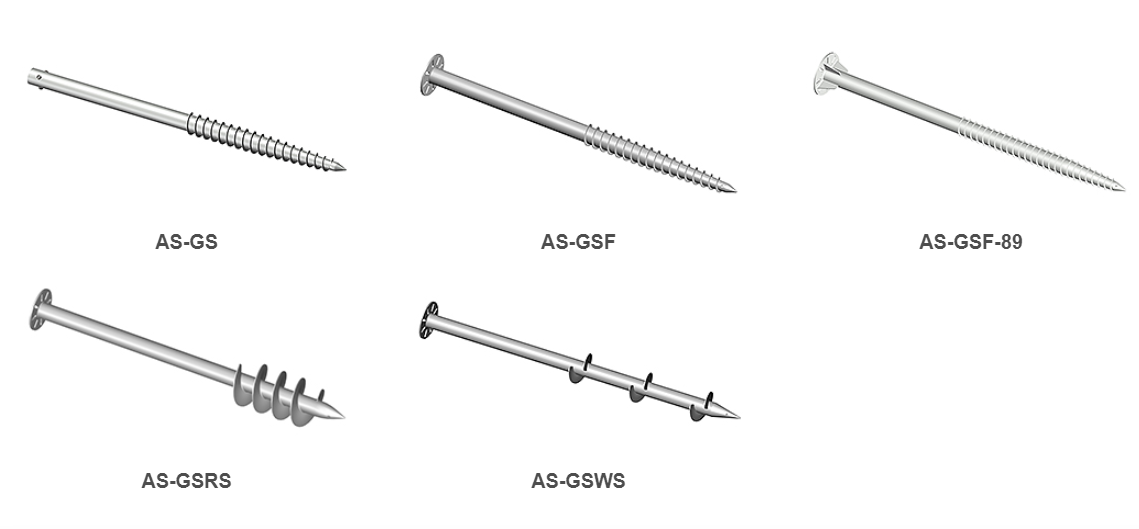 Solar steel  mounting structure foundation helical ground screw pile anchors