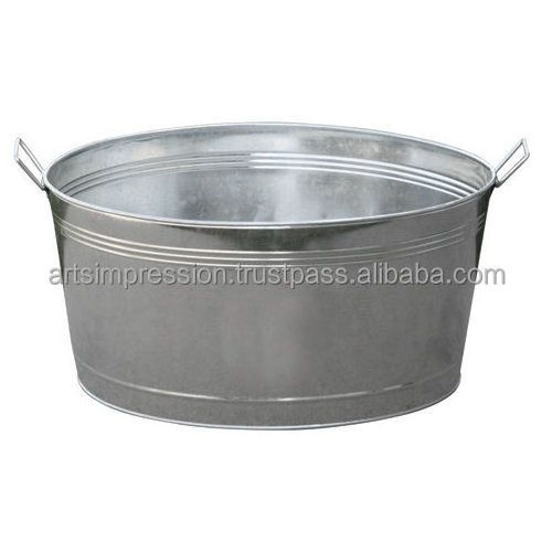 aluminium Galvanized 2024 ice bucket with reasonable prices bare ware items brown antique beer Cooler Indian made 2024 tumbler