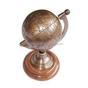 Brass table top Globe beautiful Quality world map globe Office Decorative Globe on black Stand geography and teaching resources