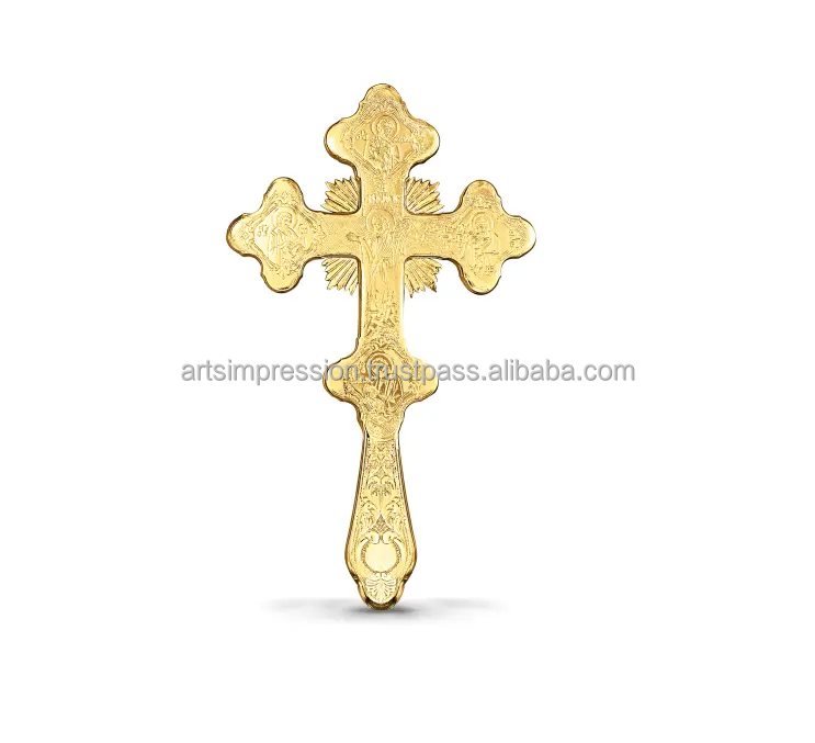 Brass Wall cross custom Design high quality home decor metal Christian church art metal hanging 2024 competitive prices handmade