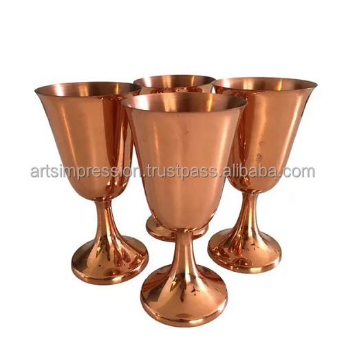 HIGH QUALITY FAMILIAR 100% SOLID COPPER PLATED WINE COCKTAIL CHAMPAGNE FLUTES GOBLETS IN BLACK GREEN COPPER SILVER BEST PRICES