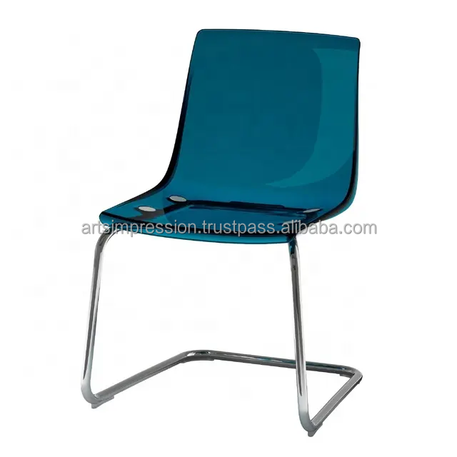 Standard Plastic design chair With Metal stainless Steel legs Multi Design Chair Classical For Living Rooms office room