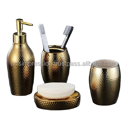 Set of 1 Soap Dispenser Brass matte design Newest Quality Customized Shape Metal Soap Dispenser For Bathroom and Kitchen use