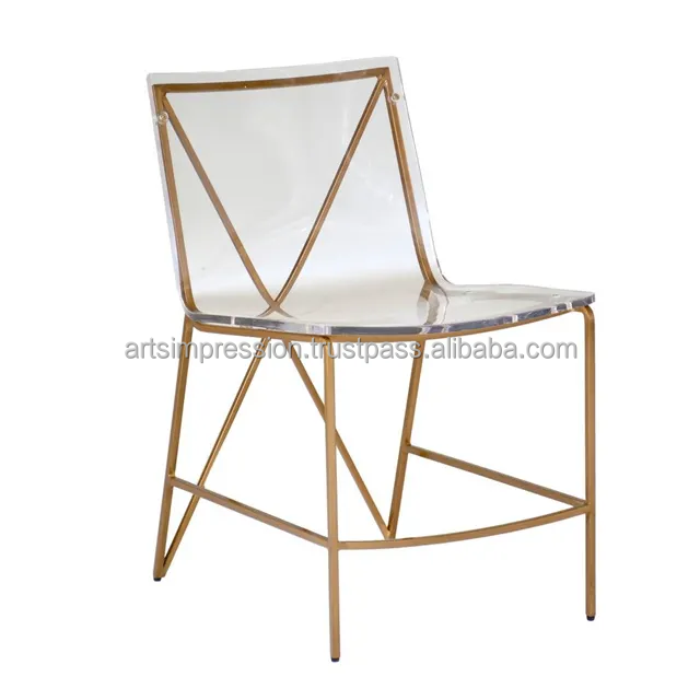 Standard Plastic design chair With Metal stainless Steel legs Multi Design Chair Classical For Living Rooms office room