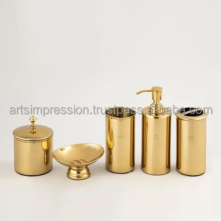 Set of 1 Soap Dispenser Brass matte design Newest Quality Customized Shape Metal Soap Dispenser For Bathroom and Kitchen use