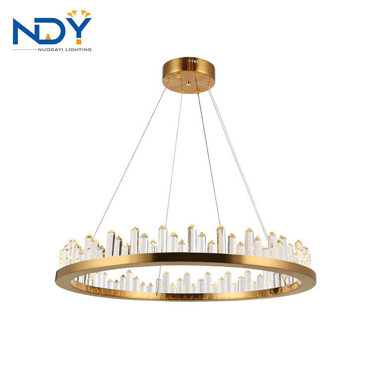 Quality Bedroom Dining Room Pendant Light Fixtures Lighting Chandeliers Ceiling Luxury Gold Led Modern K9 Crystal Chandeliers