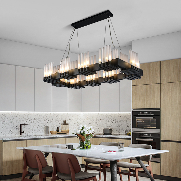 NDY/OEM 2023 Round Indoor Novelty Pendant Light Black White Led Hanging Lamp Home Nordic Modern G9 Led Chandelier Lighting