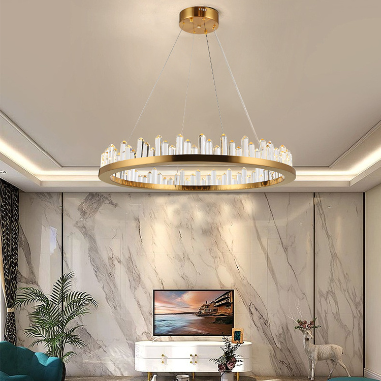 Quality Bedroom Dining Room Pendant Light Fixtures Lighting Chandeliers Ceiling Luxury Gold Led Modern K9 Crystal Chandeliers