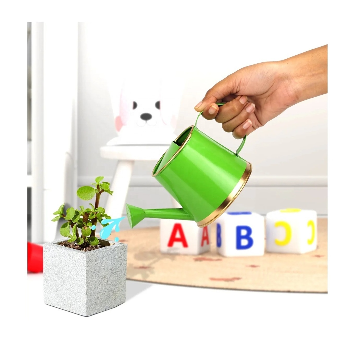 Eco Friendly Factory Low MOQ Small Steel Galvanized Metal Indoor Plant Watering Can Watering Pot wholesale Supplier