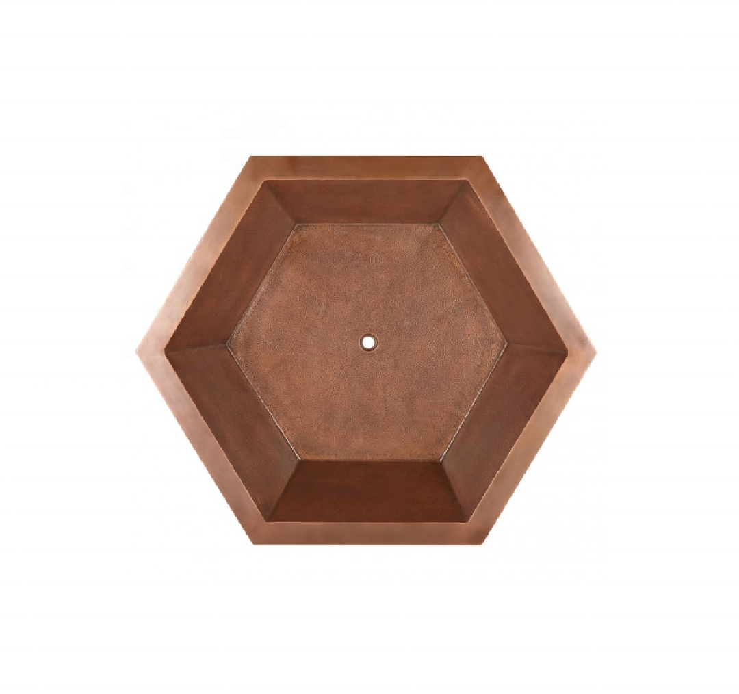 Hexagon Hammered Copper Two Person Soaking BathTub For Sale By Manufacturer