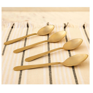 Premium Brass Tea Spoons Flatware Spoon Set of 4 Pieces Manufacturer Wholesaler factory direct sale