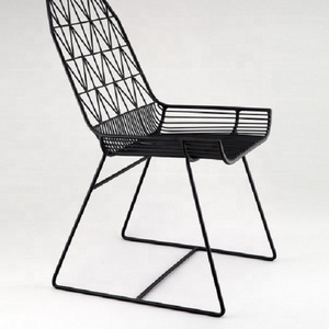 Handmade Iron Metal outdoor black coated chair manufacturer wholesale factory direct sales