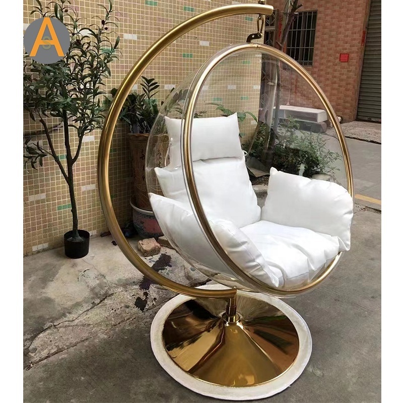 Transparent patio swing Acrylic Basket egg chair Outdoor furniture hanging chair