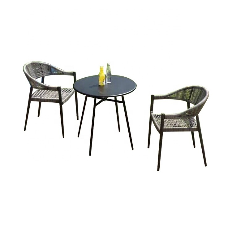 Outdoor furniture 3 pieces balcony chair set modern garden bistro outdoor patio table and chairs set