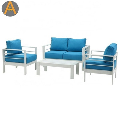 Durable resort furniture best seller aluminum patio sectional outdoor sofa set with coffee table