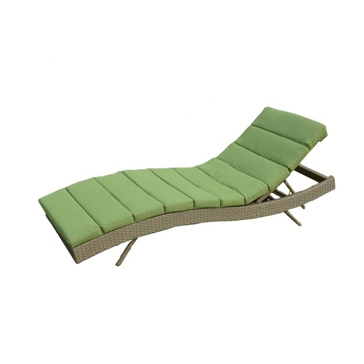 Modern outside furniture outdoor pool lounge chair rattan beach laying bed patio sun lounger