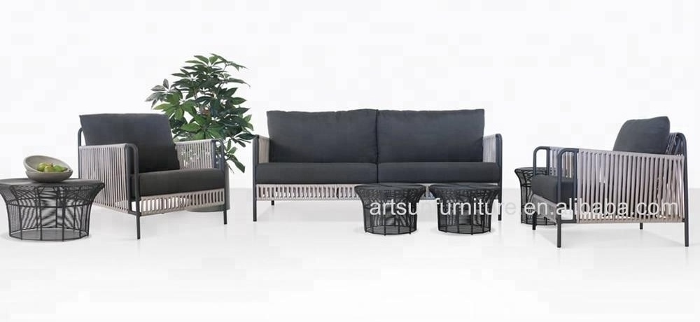 Exclusive italian design modern furniture relaxing white rattan wicker outdoor sofa set