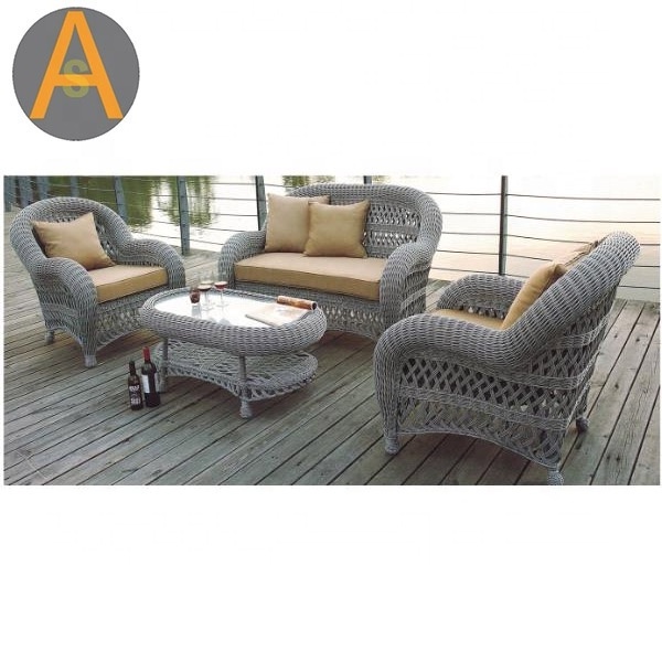 Hot sale outdoor furniture sets waterproof resin wicker sofa sectional rattan outdoor sofa