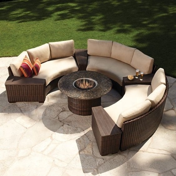 Leisure Outdoor furniture patio wicker garden sectional half round rattan outdoor sofa set