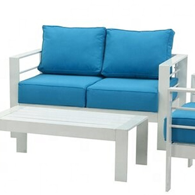 Outdoor white garden patio sofa set balcony modular sofa set outdoor aluminum sofa