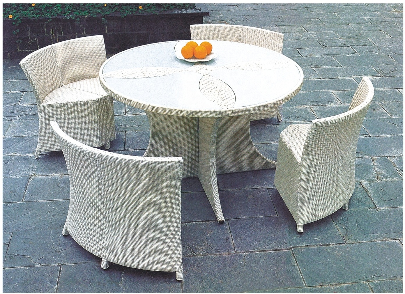 Factory price Outdoor circular round patio furniture set garden dining set rattan garden set