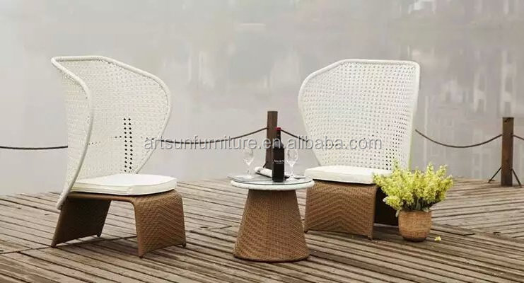 Outdoor furniture 3 pieces balcony chair set modern garden bistro outdoor patio table and chairs set