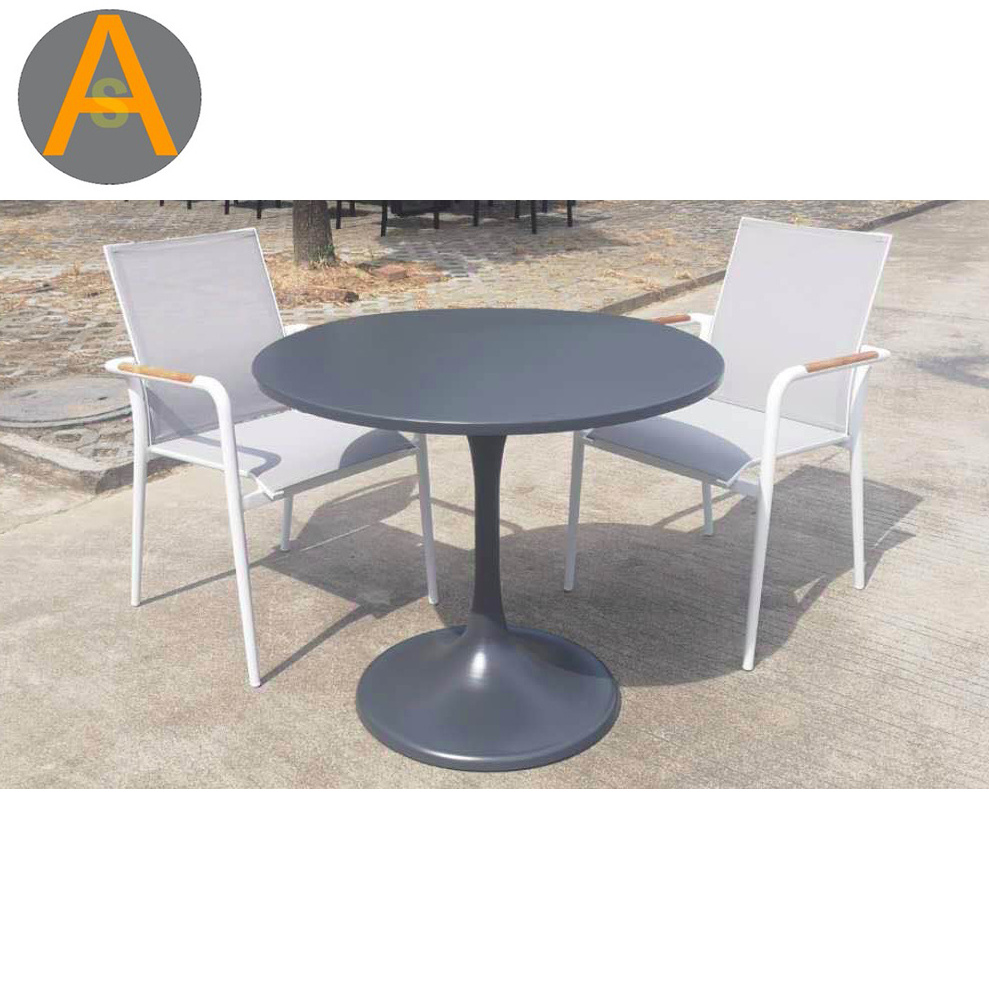 Modern outdoor patio furniture set 2 chairs and table small dining table set for garden