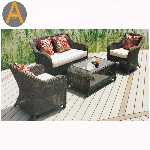 Hot sale outdoor furniture sets waterproof resin wicker sofa sectional rattan outdoor sofa