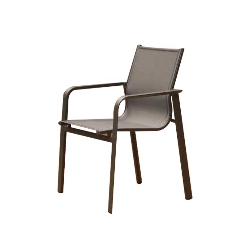 Modern Patio Balcony Outdoor Furniture Chair Metal Anti Rust Garden Cafe Dining Chair aluminum outdoor chair