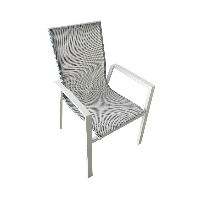 Modern Patio Balcony Outdoor Furniture Chair Metal Anti Rust Garden Cafe Dining Chair aluminum outdoor chair