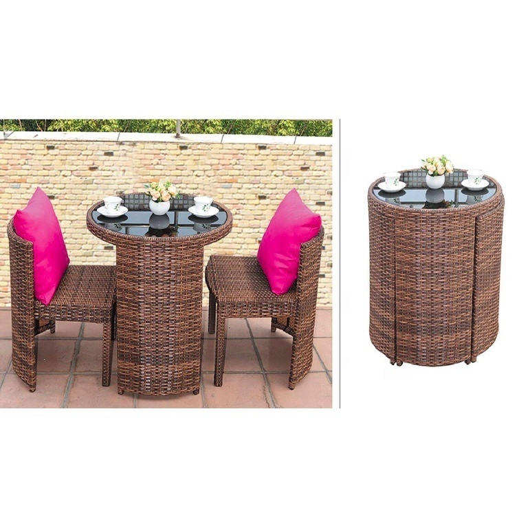 Factory price Outdoor circular round patio furniture set garden dining set rattan garden set