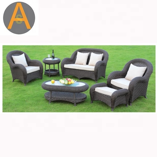 Hot sale outdoor furniture sets waterproof resin wicker sofa sectional rattan outdoor sofa