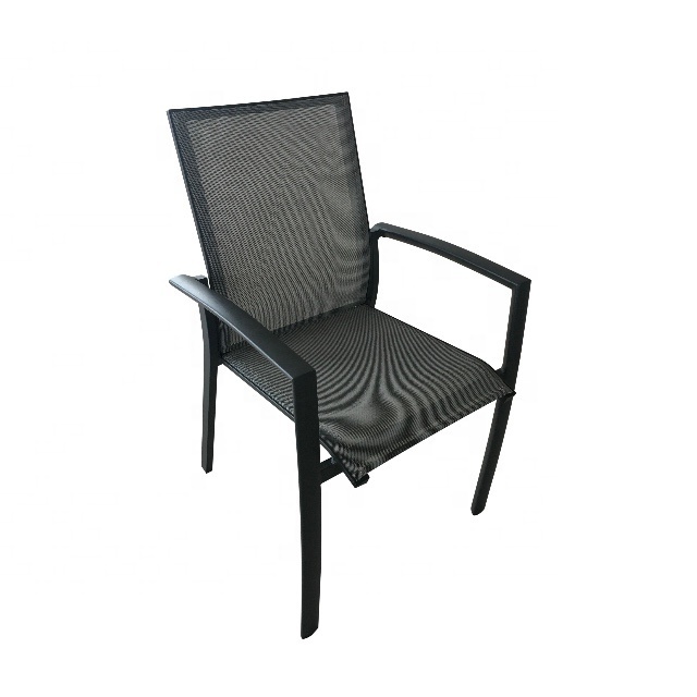 Modern Patio Balcony Outdoor Furniture Chair Metal Anti Rust Garden Cafe Dining Chair aluminum outdoor chair