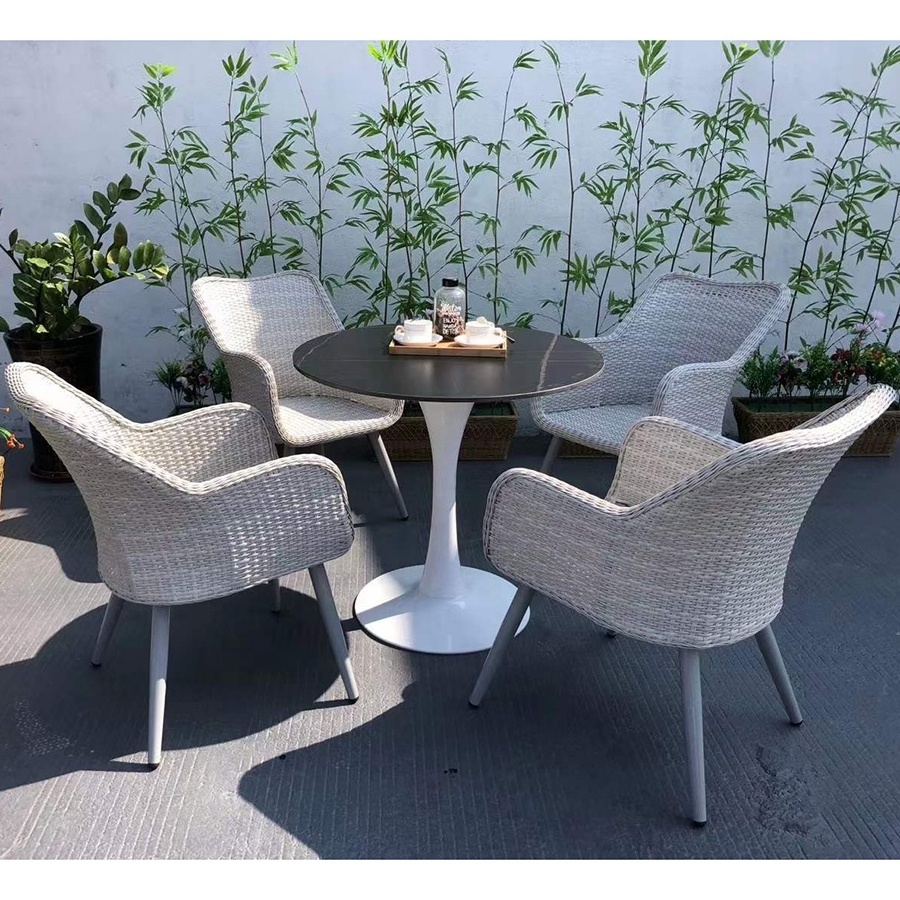 Water proof Patio furniture bistro set cafe restaurant rattan wicker 3 pieces patio garden set