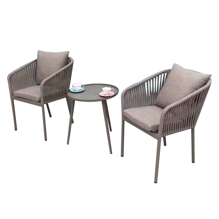 Outdoor furniture 3 pieces balcony chair set modern garden bistro outdoor patio table and chairs set