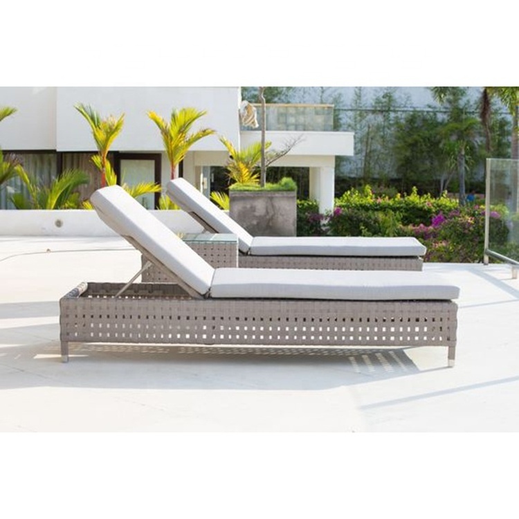 Outdoor furniture leisure garden lounge bed rattan wicker beach chair sun lounger