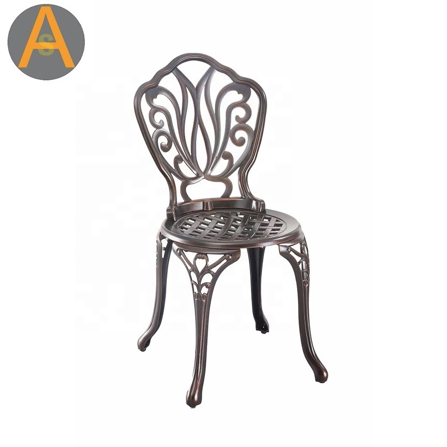 Luxury metal bistro set cast aluminum patio dining set outdoor garden table and chair set