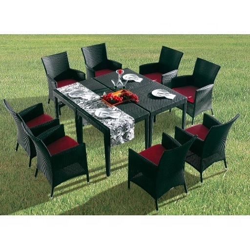 Hotel Dining room furniture dinning table set 8chairs rattan chair and outdoor dining table set wicker