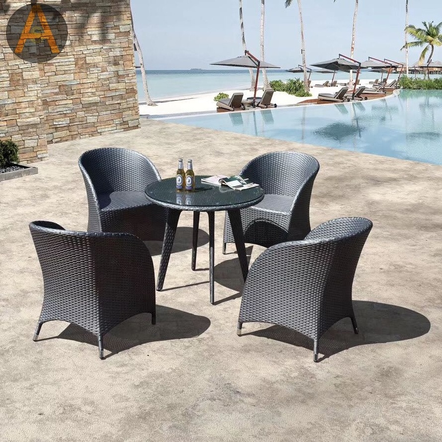 Hotel Dining room furniture dinning table set 8chairs rattan chair and outdoor dining table set wicker