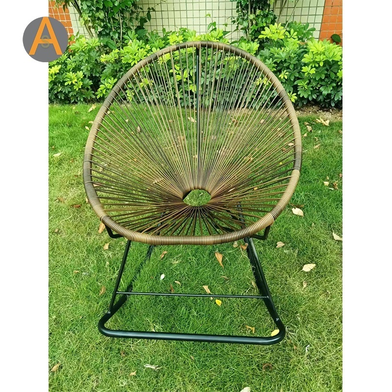 Latest design outdoor furniture balcony villa round flower chair plastic rattan peacock chair