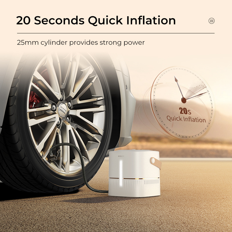 Newest Design Mini Car Tyre Electric Portable Air Pump Digital Car Air Compressor 12v Tires Inflators With Lcd Display