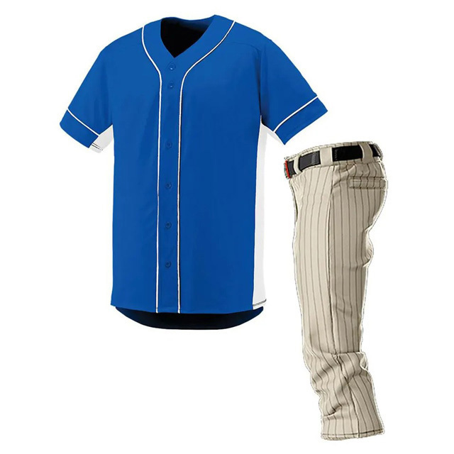 High Quality Custom Sublimation Baseball Uniform Short Sleeve Jersey and Pants Wholesale Quick Dry Cotton Adult Baseball Uniform