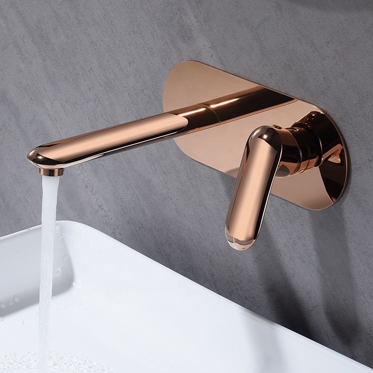 Factory Direct High Quality Chrome Plated Brass Wall Mounted Water Lavatory Bathroom Wash Basin Tap Taps Mixer Faucet