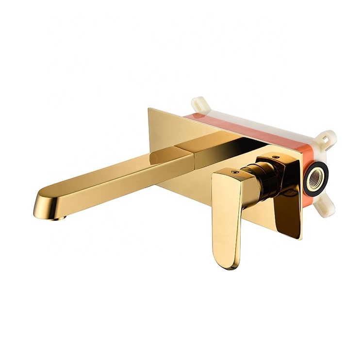 Kaiping new design brass wall mounted cold and hot water single handle faucet washbasin mixer watermark basin faucet