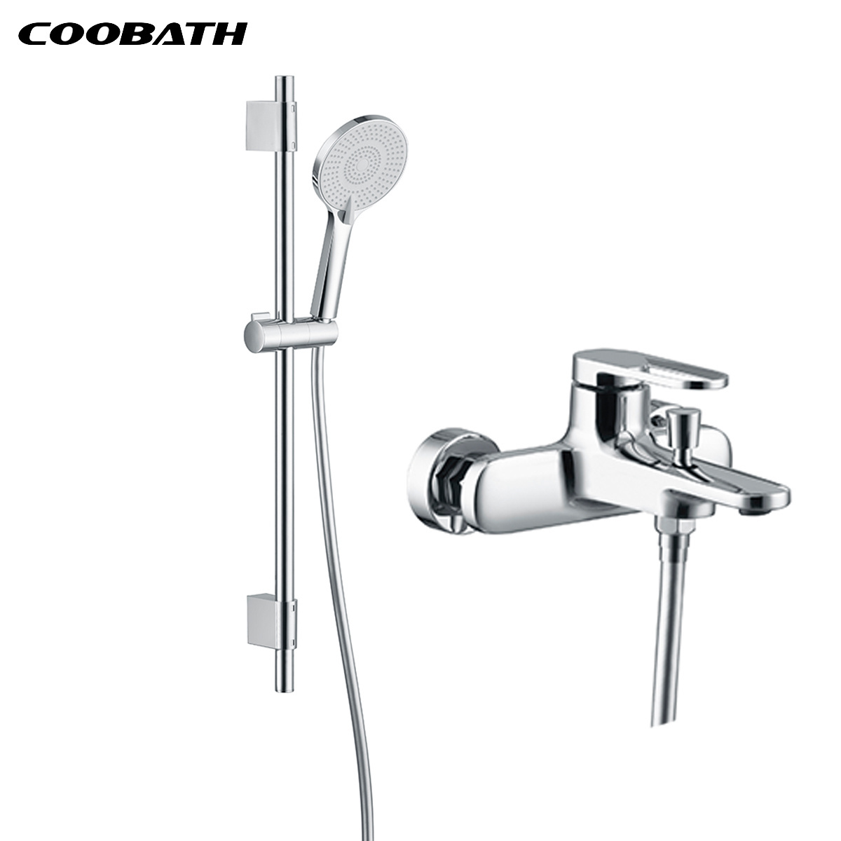 Customizable Bathroom Bathtub Shower Set Hot And Cold Thermostatic Faucet Wth Shelf Sliding Filter Shower Mixer Set