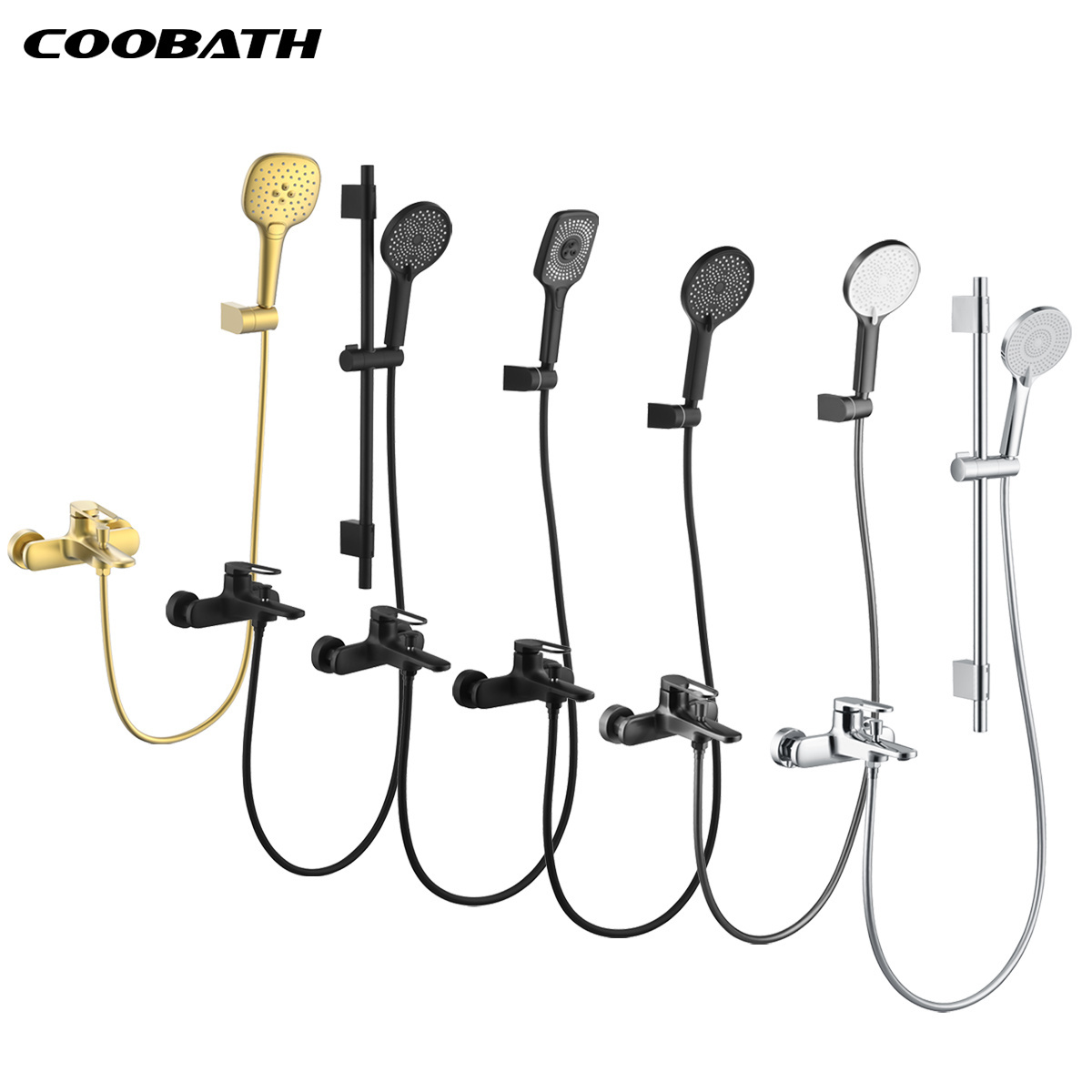 Popular Bathroom Bathtub Mixer Hot And Cold Faucet Wth Shelf Sliding Filter High Pressure Shower Mixer Set