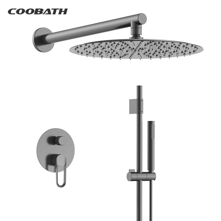 High Pressure Sprinkler Handheld Shower Head System Shower Mixing Diverter Valve Concealed Shower Faucet