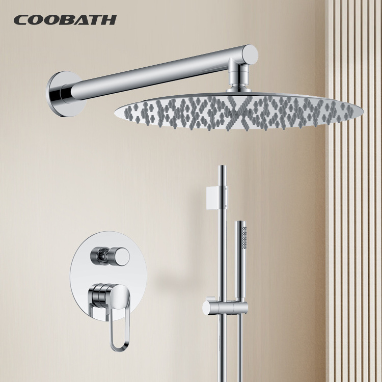 High Pressure Sprinkler Handheld Shower Head System Shower Mixing Diverter Valve Concealed Shower Faucet