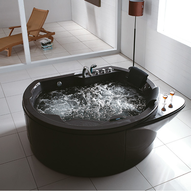 Freestanding bathtubs Marble whirlpool bathtub black acrylic massage concrete bathtub