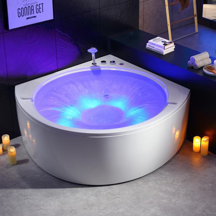 New Luxury acrylic 2 Person Whirlpool Massage Jetted Spa Fiberglass Hot Bath Tubs Bathtubs for sales